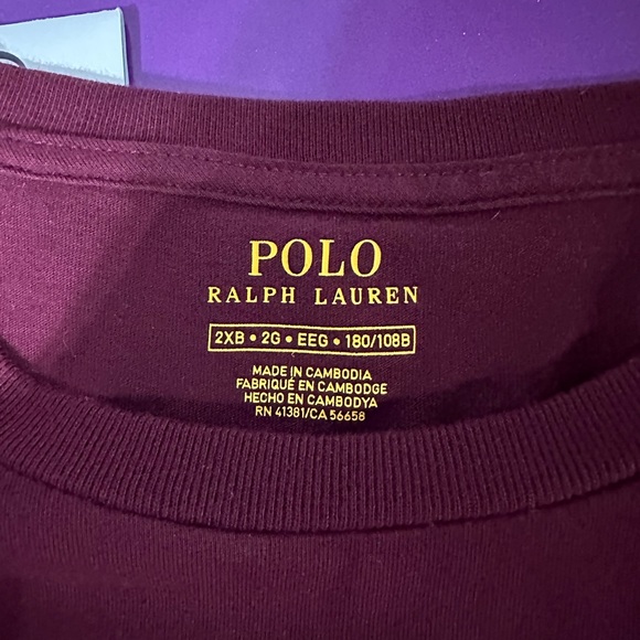 Polo 2XB short sleeve burgundy - Picture 2 of 3